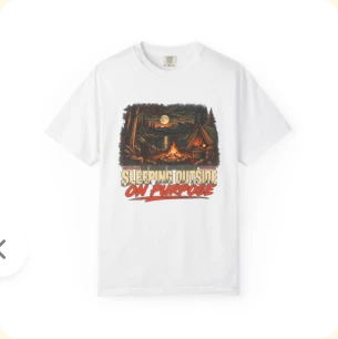 Sleeping Outside on Purpose shirt mockup